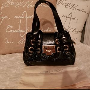 ♡SOLD*JIMMY CHOO MINI RIKI CRACKLED PATENT LEATHER